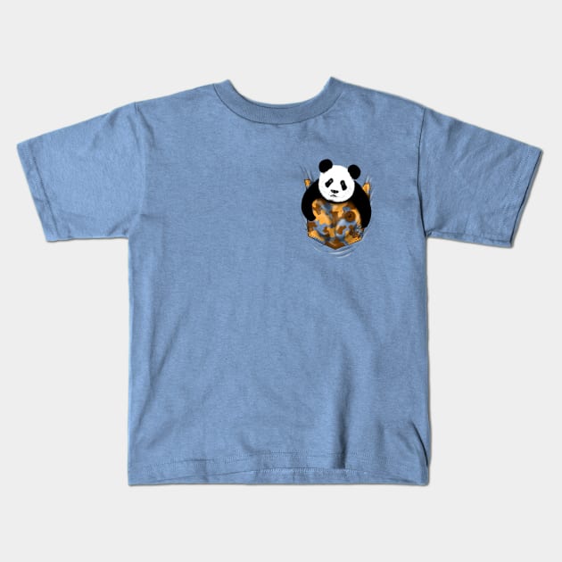 PANDA CAMOU Kids T-Shirt by ALFBOCREATIVE